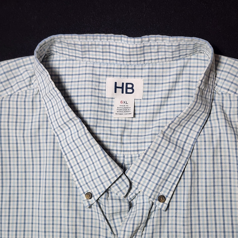 HB Short Sleeve Button Down Plaid Shirt